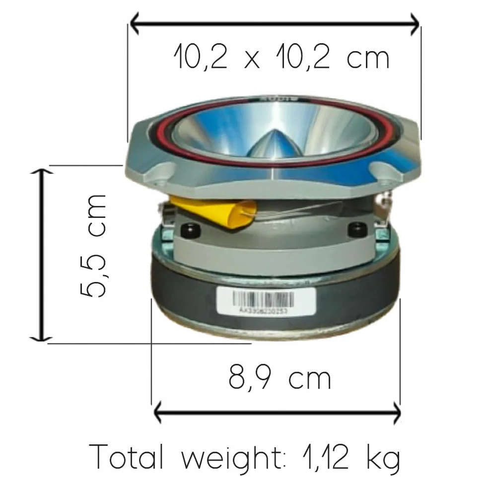 ZESTAW DO AUDIO SYSTEM AX-33, 1 superwysokotonowy 10,2 x 10,2 cm, 150 W RMS, maks. 300 W, impedancja 8 omów, 105 db SPL, na imprezy, do domu, 1 sztuka