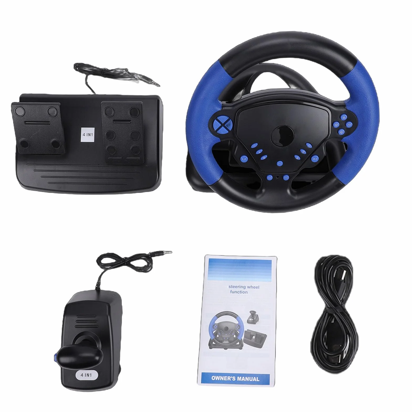 Generic Kierownica Wyścigowa Immersive Dual Force Feedback do Gier dla Graczy PC z Systemem IOS ABS
