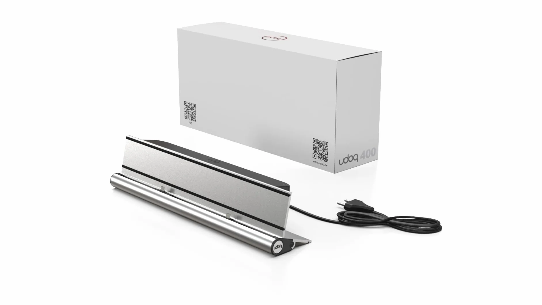 udoq Stacja ładująca USB-C 400 do wielu urządzeń, z ładowarką Power Delivery Charger, do smartfonów i tabletów, wysokiej jakości konstrukcja 4 mm aluminium