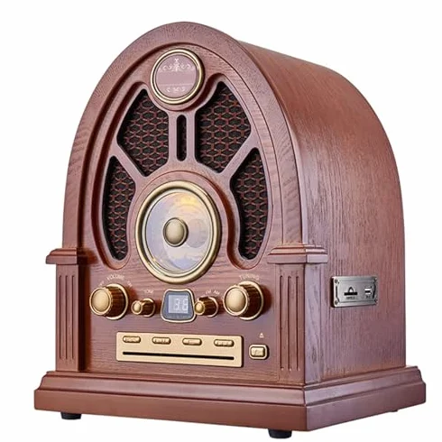 Odtwarzacz CD Bluetooth z radiem FM/AM, AUX i USB/SD/MMC, przenośny system stereo dla osób starszych i dzieci