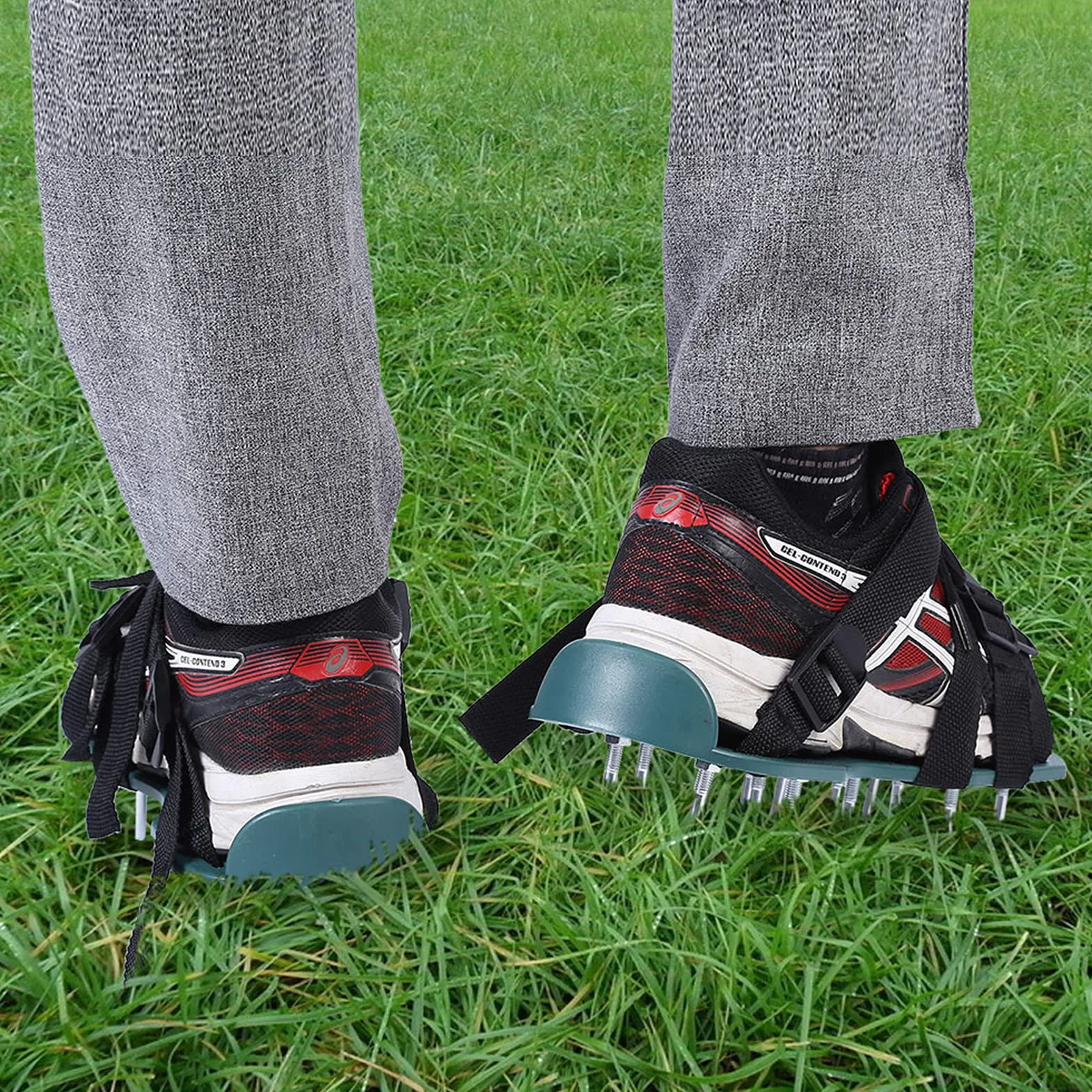 Buty Aeratora do Trawy z Kolcami Plastikowa Klamra Sandały Napowietrzania Ogrodu