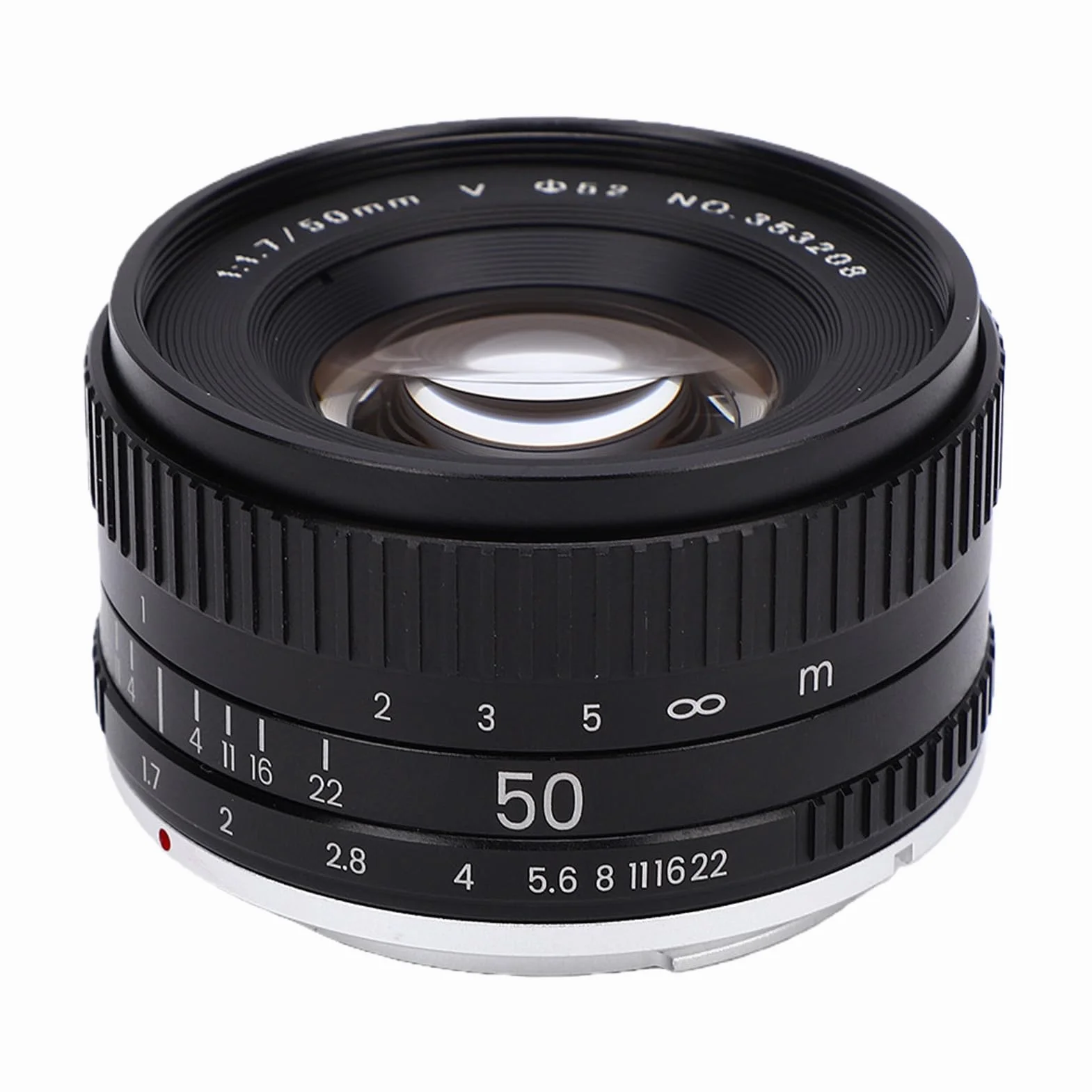 Fydun Obiektyw Stałoogniskowy 50 Mm F1.7 do Aparatu Mark II, Wysokiej Rozdzielczości Zamiennik Obiektywu z dużą przysłoną do Fotografii Portretowej K1 Osłona ze Stopu Aluminium