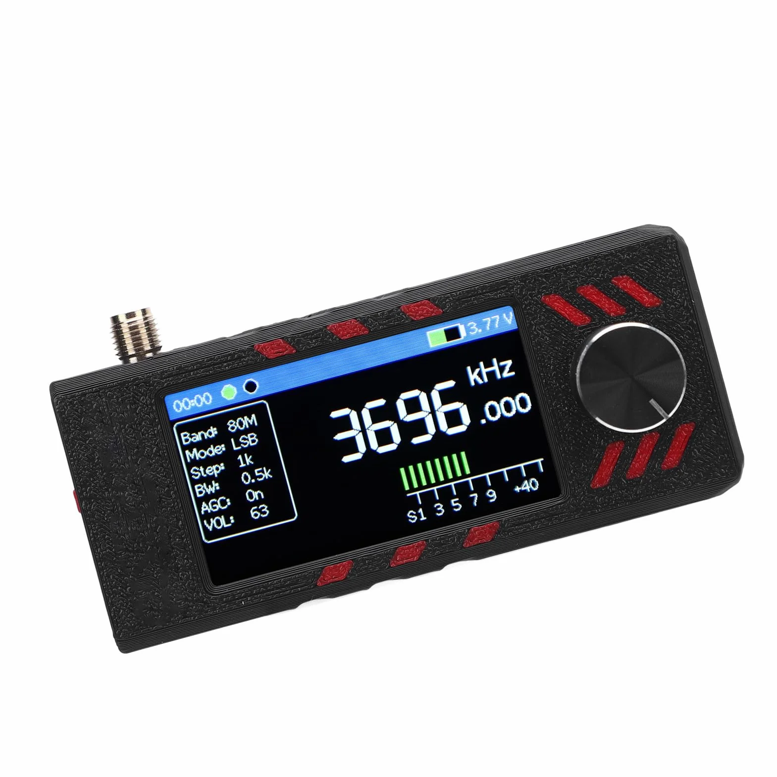 Luocute Mini Odbiornik Radiowy, Przenośne Radio Krótkofalowe z 1,9 -calowym Ekranem Kolorowym Pełny Odbiornik Pasma dla FM AM LSB USB z Naładowaniem Typu C Akumulator 800 MAh