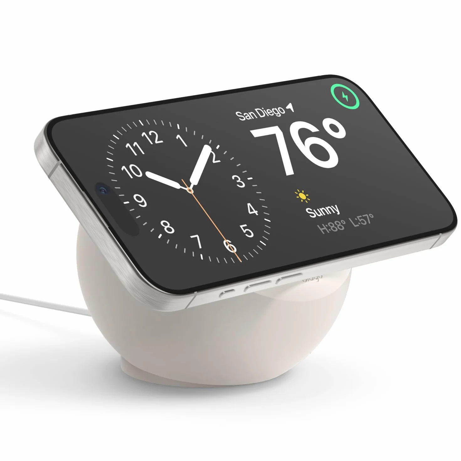elago Stojak do Ładowania MS2 do Ładowarki MagSafe | Silikonowa Podstawka Klasy Premium, Brak Ładowarki Bezprzewodowej, Tryb Gotowości iOS (Kamienny Szary)
