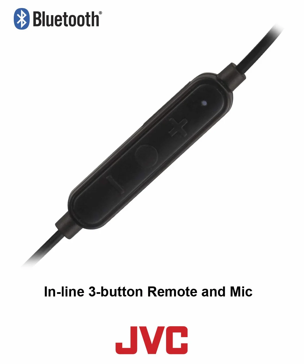JVC HA-EC30BT-BE AE bezprzewodowe słuchawki sportowe Bluetooth z pałąkiem nausznym – czarne
