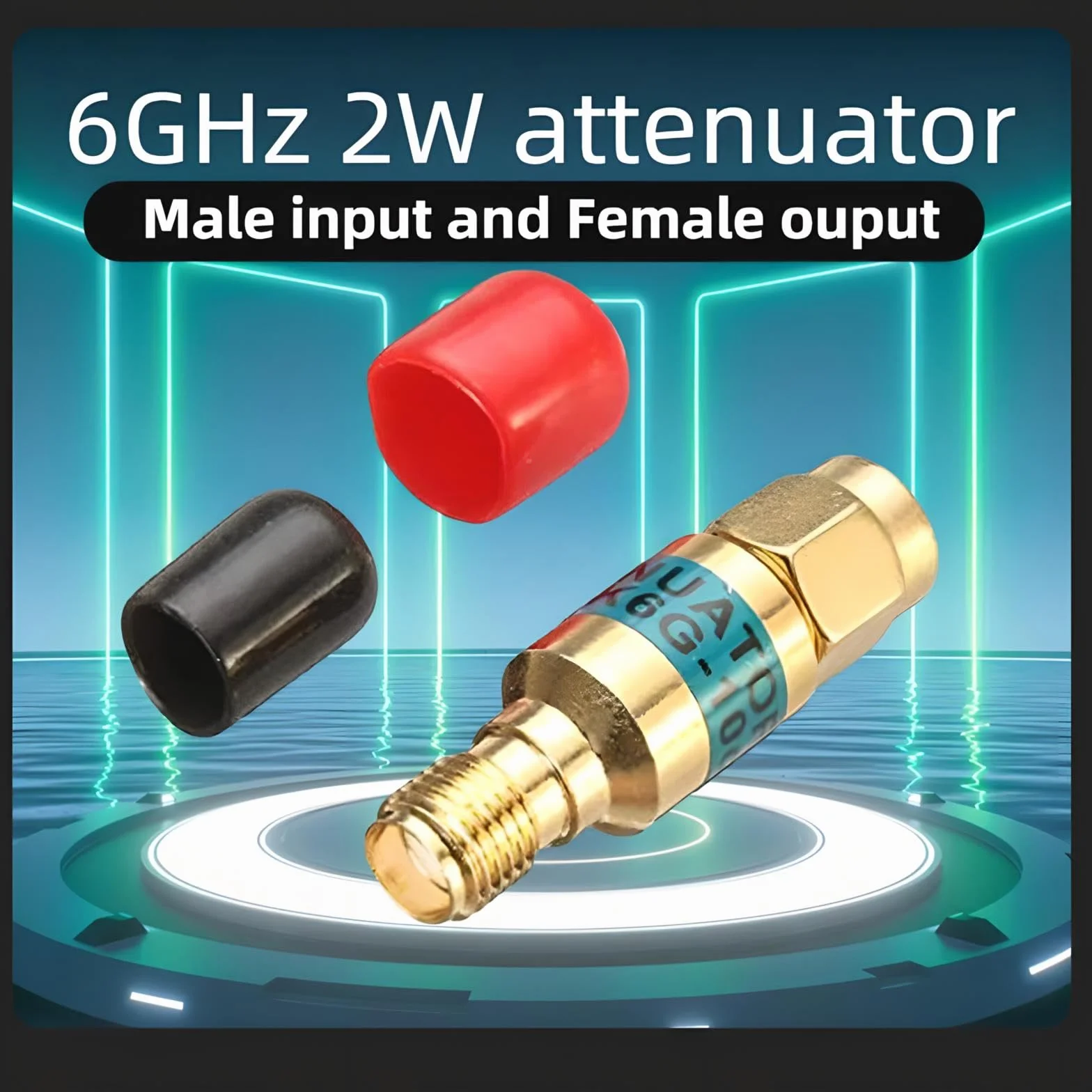 BECEN 10db 2W SMA 2W SMA-JK męski na żeński tłumik koncentryczny RF 6GHz 50ohm 10dB złącza