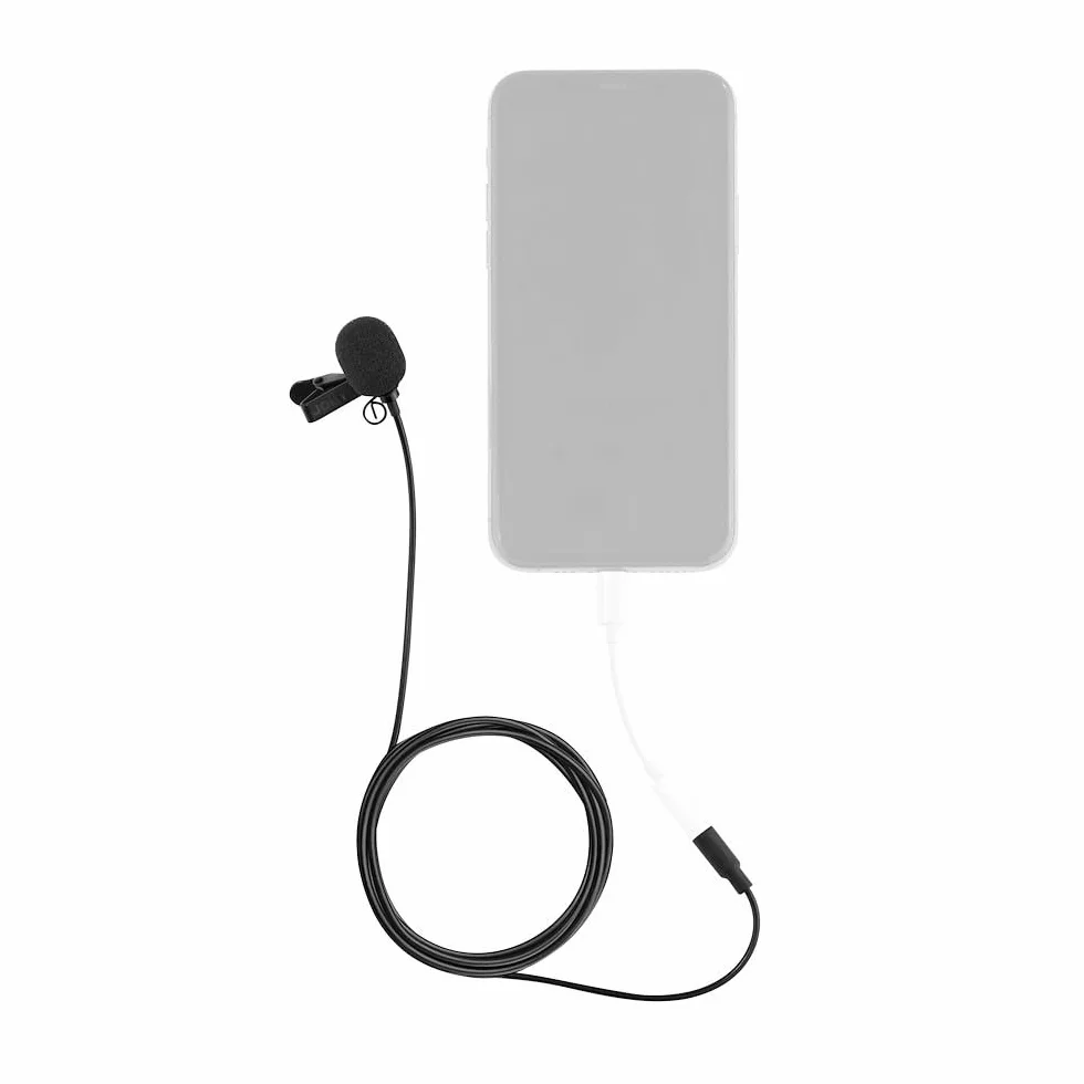 JOBY Wavo Lav mikrofon mobilny, mikrofon krawatowy z klipsem, przenośny mikrofon do smartfonów i aparatów, akcesoria audio do transmisji na żywo, treści wideo, vlogowania, połączeń konferencyjnych