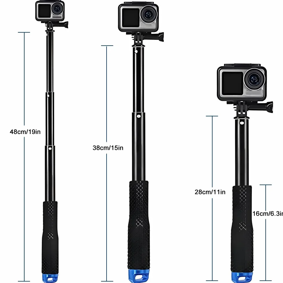 Voarge Teleskopowy kij do selfie 19" do GoPro/Insta360/X3/One i innych kamer Action Camera