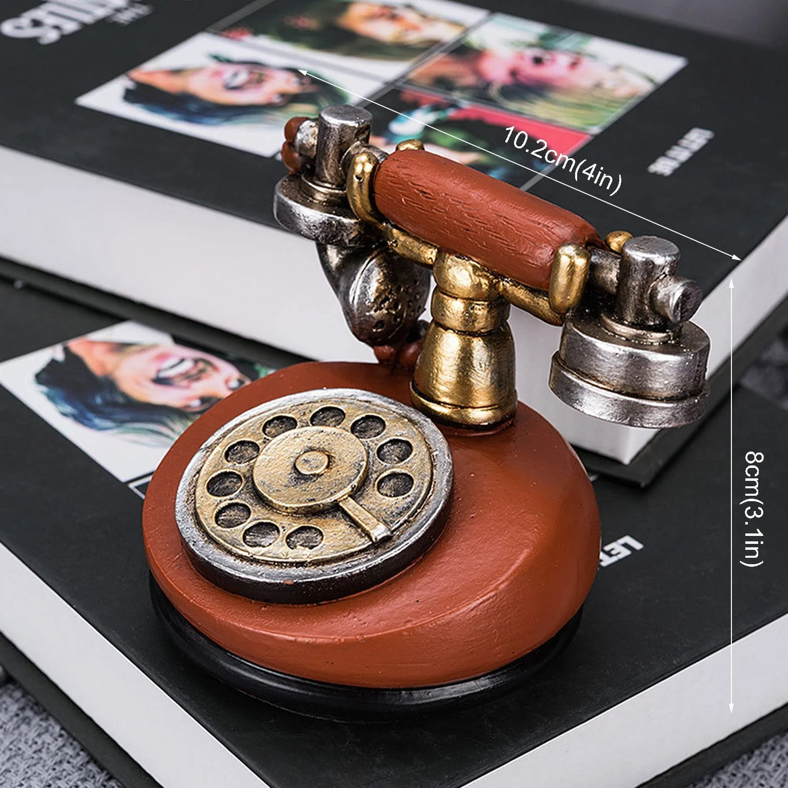 Vintage telefon, antyczne ozdoby na telefon biurowy, retro przewodowy telefon, vintage dekoracyjny telefon do domowego biura antyczne