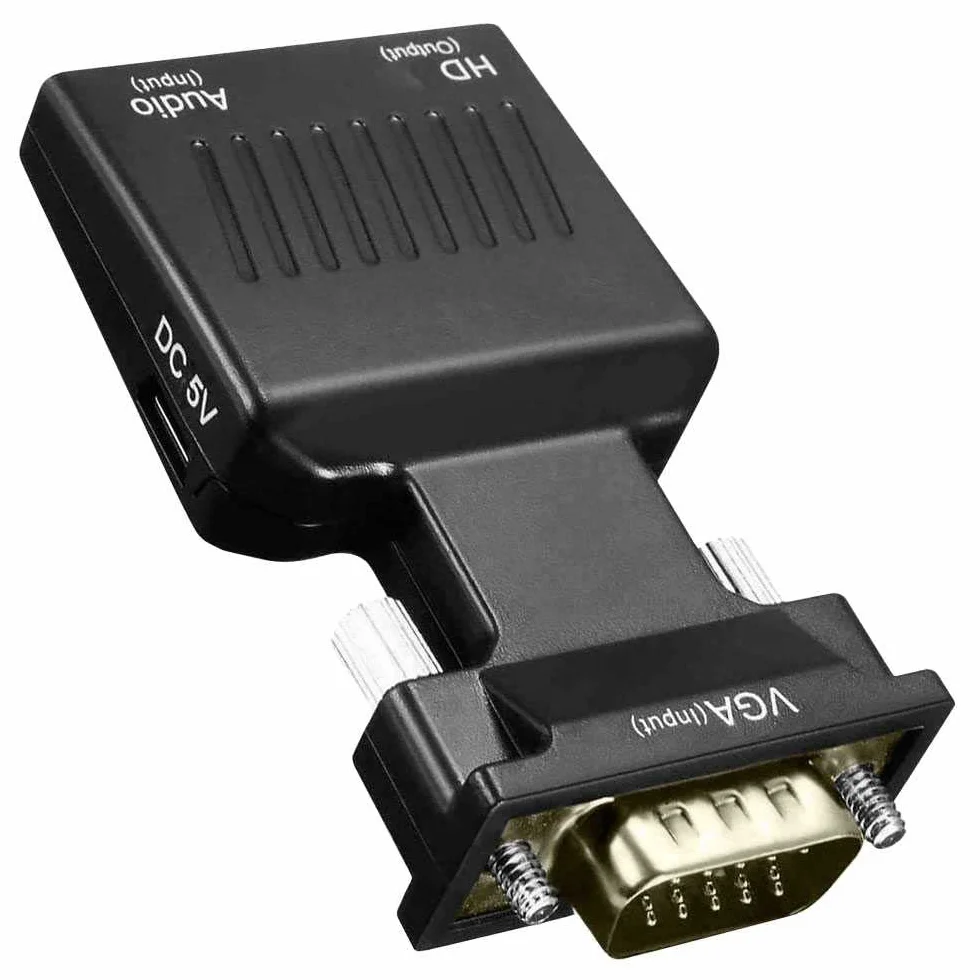 Ociodual Aktywne gniazdo VGA do HDMI adapter z kablem audio wideo Full HD 1080p konwerter