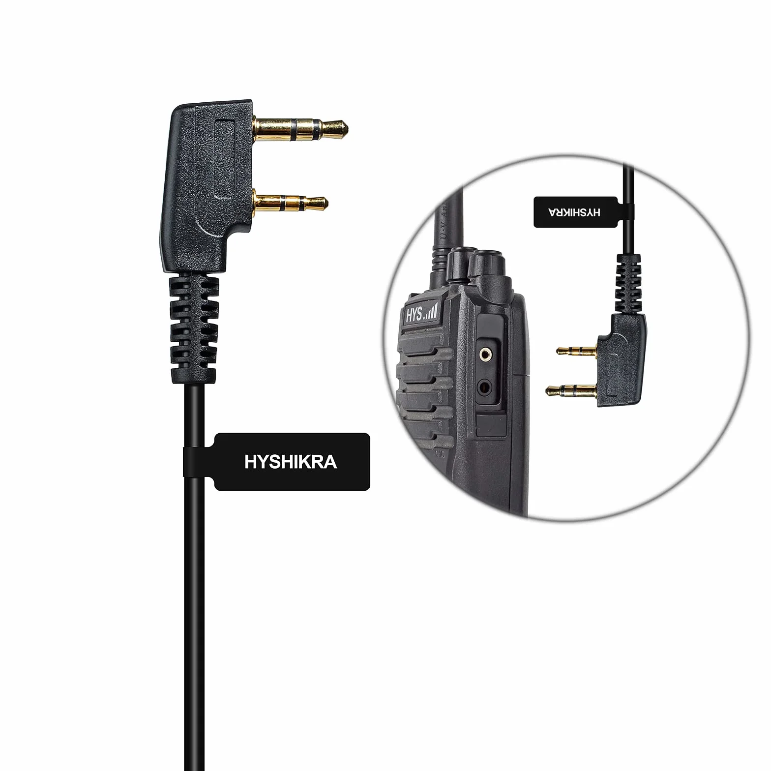 Lekka słuchawka radiowa w kształcie litery G zestaw bezpieczeństwa kompatybilny z Retevis Baofeng Kenwood RT24 UV5R TK250 TK320 Walkie Talkie (Czarny, 10)