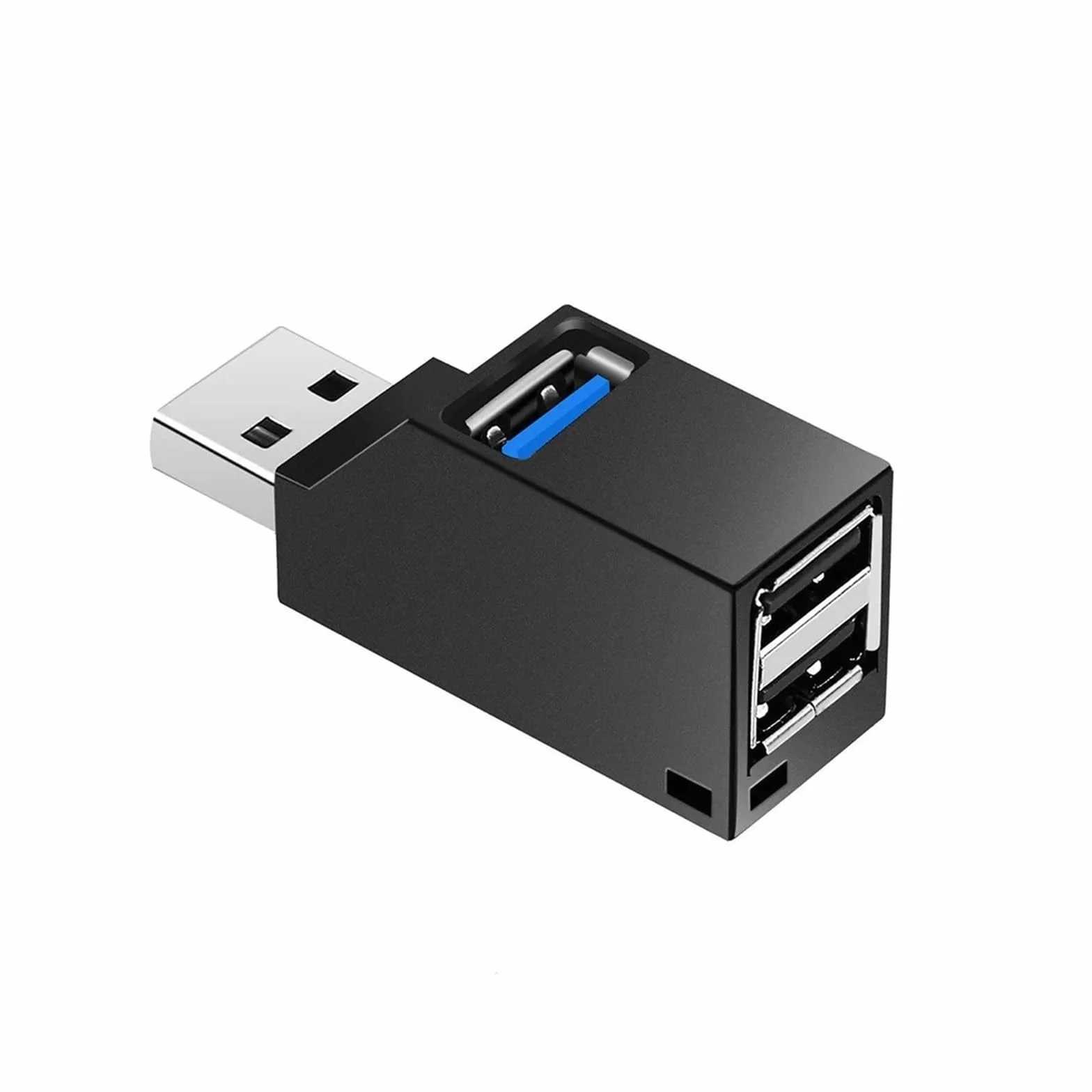Hub USB 3.0 1 do 3 portów do mini rozdzielacza do komputera przenośnego czytnika kart (czarny 1 sztuka)
