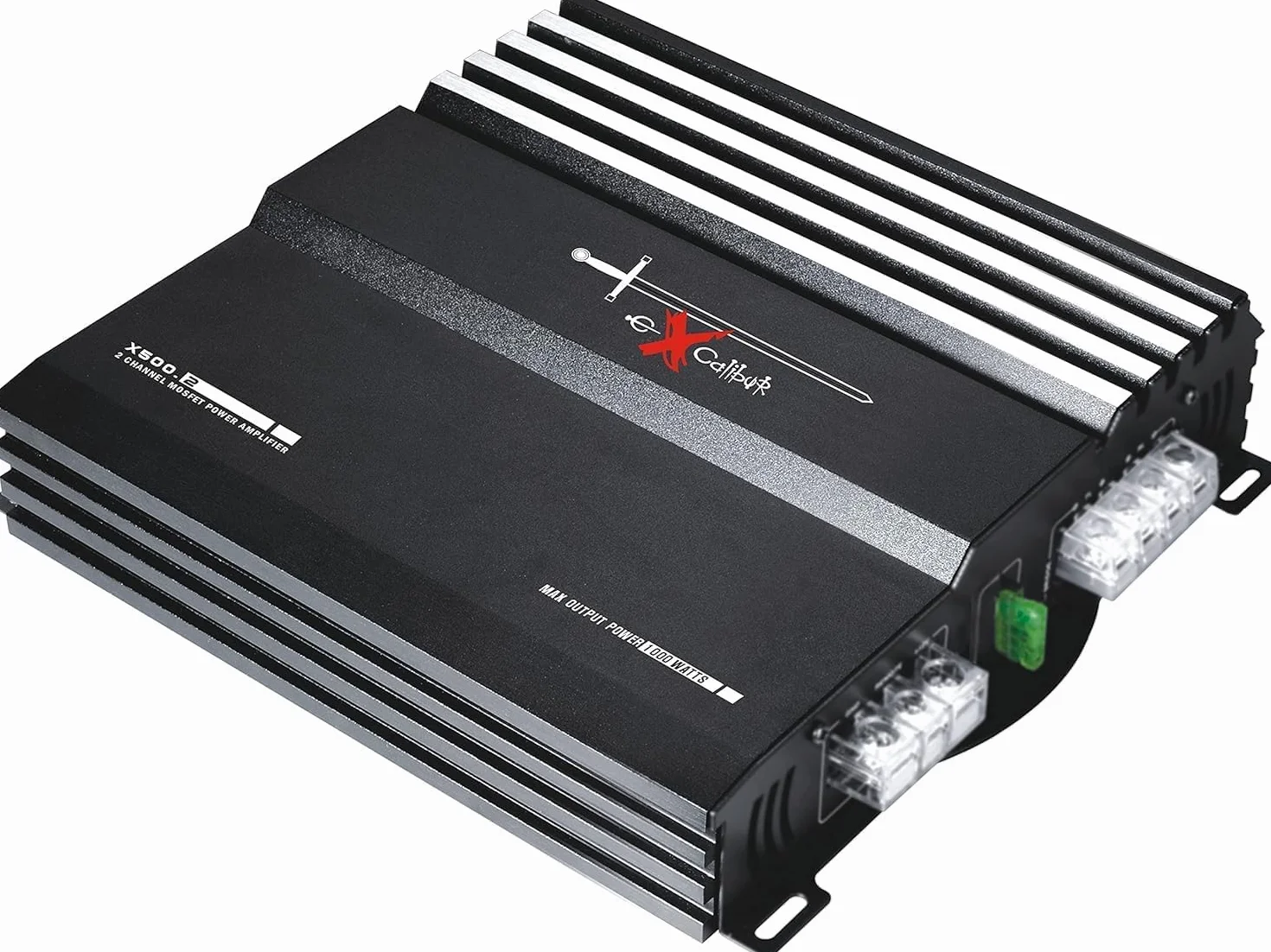 Excalibur Mosfet, X500.2 2-kanałowy Wzmacniacz Samochodowy, 1000 W, Czarny