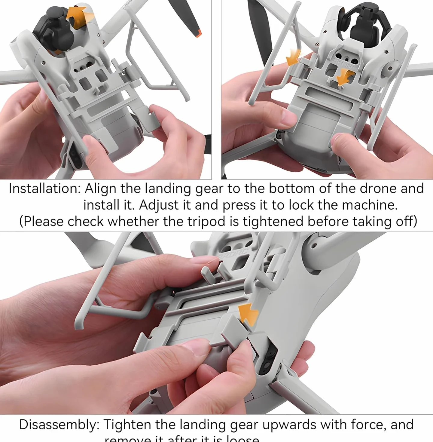 Mini 3 Pro/Mini 3 podwozie: składana szybka nogawka przedłużająca do akcesoriów do dronów DJI Mini 3/Mini 3 Pro