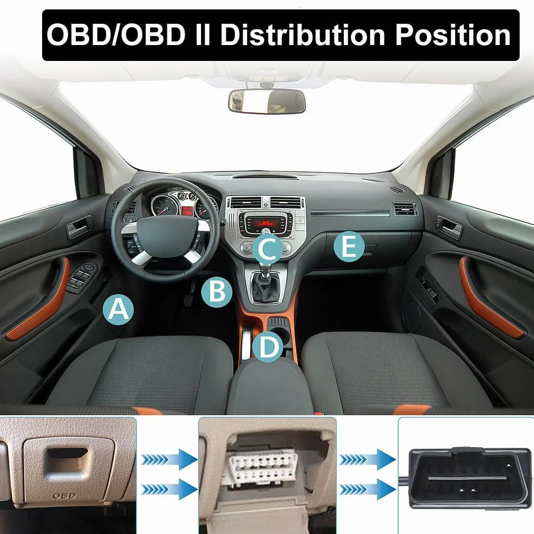 Gebildet Miniaturowy zestaw USB Dash Cam OBD Hardwire z kablem zasilającym OBD do kamery samochodowej 12-24V do 5V/3A z zabezpieczeniem przed niskim napięciem,24godzinny monitoring parkingowy/tryb Acc