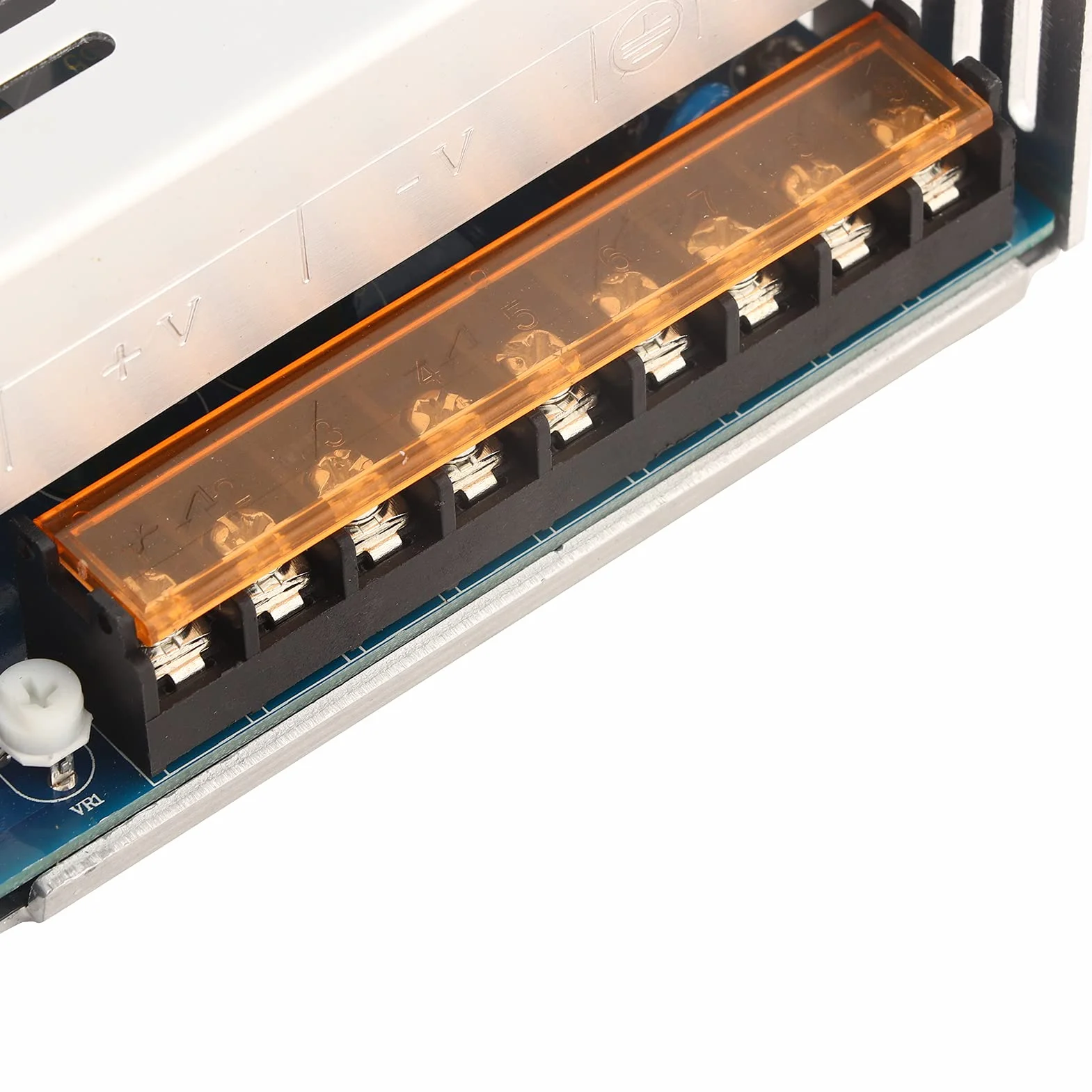 Alomejor Adapter Sterownika Zasilacza Impulsowego do Prądu Stałego 12 V, Zasilacz o Niskim Tętnieniu do Sprzętu CCTV i Radiowego, Wytrzymały materiał ze Stopu Aluminium, 1 Jednostka