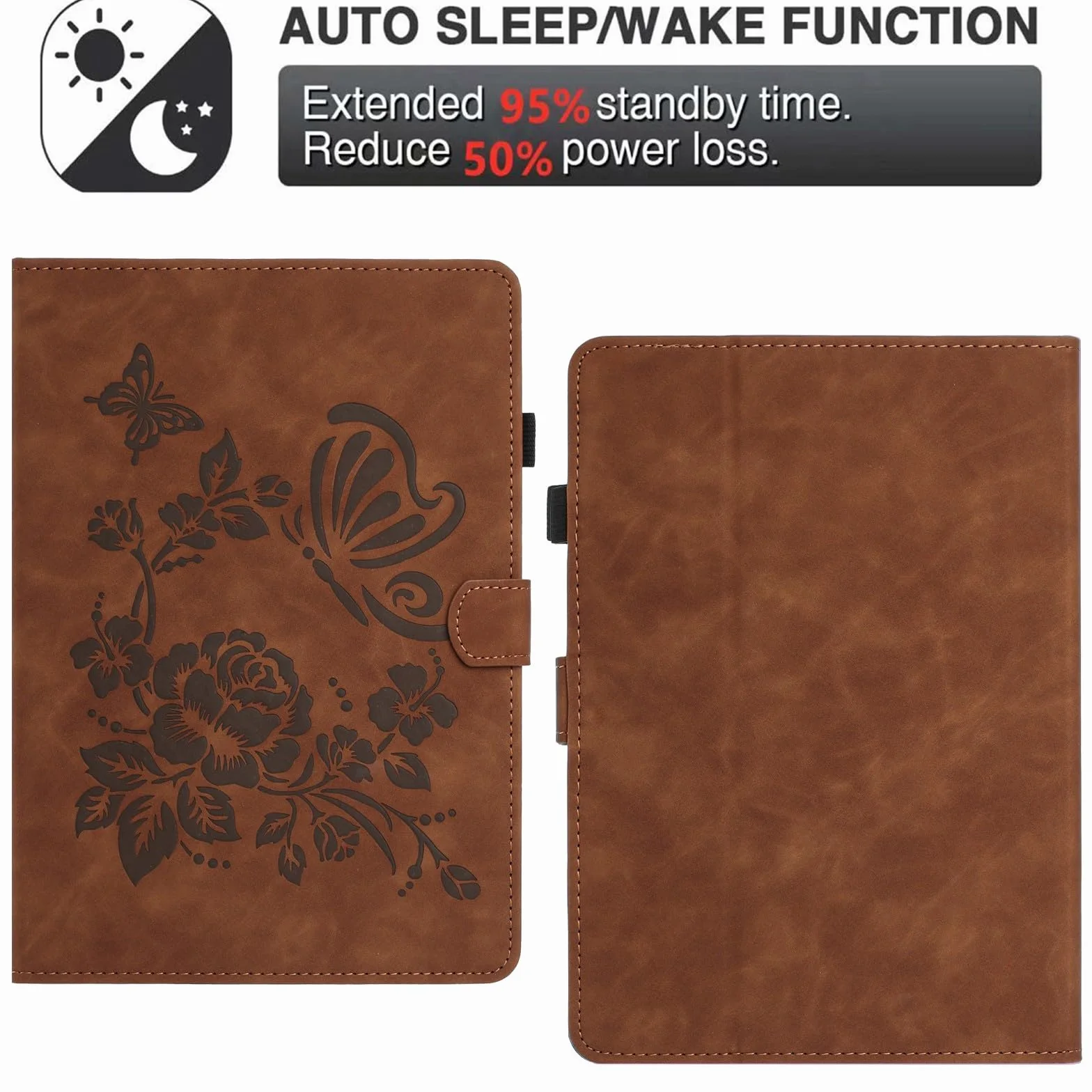 Generic etui kompatybilne z czytnikiem e-booków Kindle Paperwhite 2 (2013) Kolor: (zielony) wzór w kwiaty motyl skórzany portfel etui z klapką