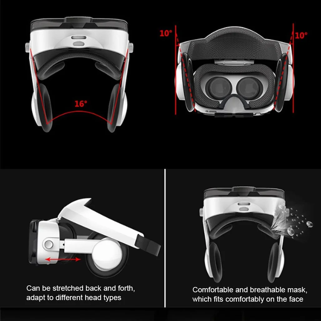 Okulary VR, zestaw słuchawkowy z wirtualnej rzeczywistości, zestawy słuchawkowe VR obsługujące Android i IOS, połączenie Bluetooth do iPhone 13 Pro Max/13 Pro/12/11, do Samsung Galaxy S21, Huawei, Xiaomi