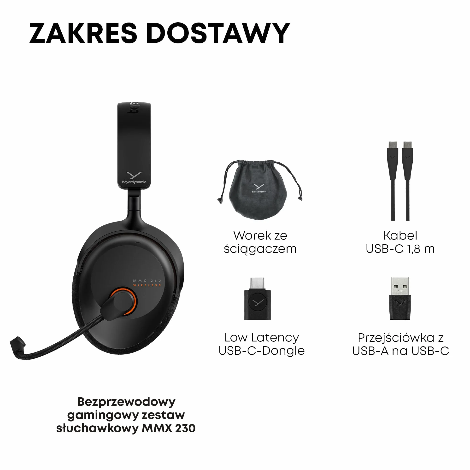beyerdynamic MMX 230 bezprzewodowy zestaw słuchawkowy gamingowy z Bluetooth® 6.0 i ANC, 60-godzinny czas pracy baterii, in czarny - Nowa aktualizacja dostępna za pośrednictwem aplikacji