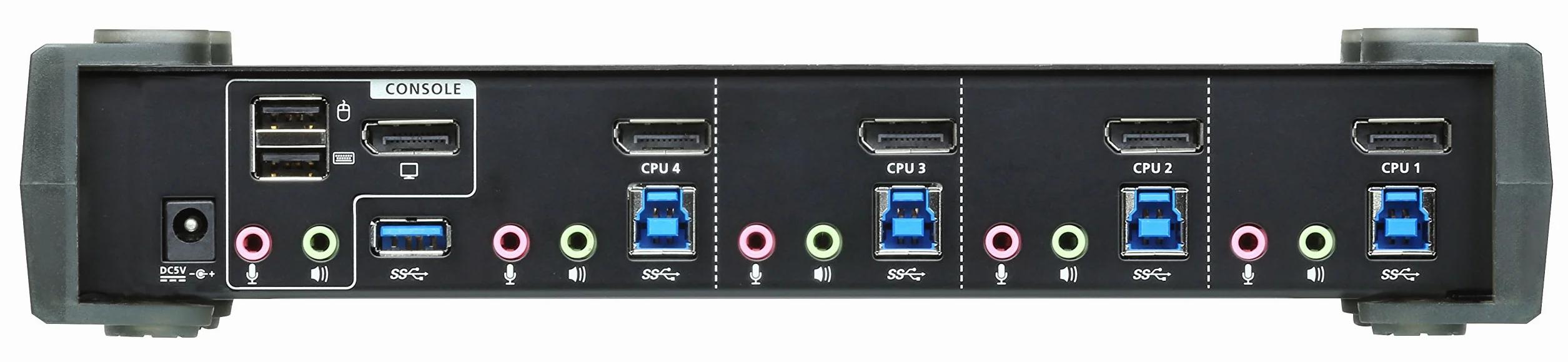 ATEN CS1924 4-portowy USB 3.0 4K DisplayPort KVM Switch czarny