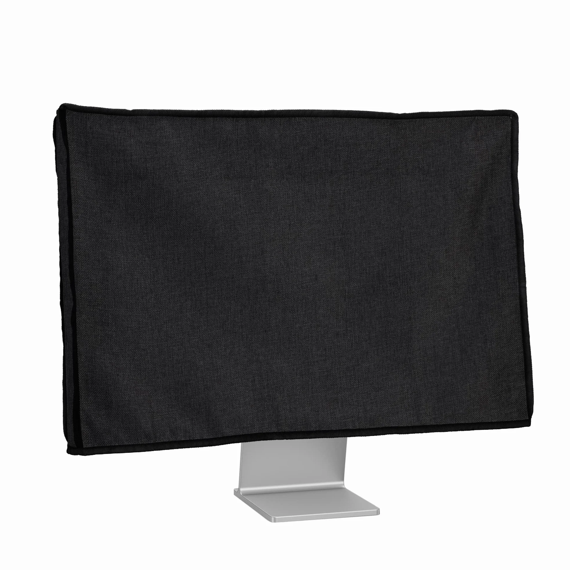 kwmobile Lniane etui kompatybilne z monitorem 31-32" – etui ochronne, ochrona przed kurzem, osłona na ekran PC – osłona przeciwpyłowa w kolorze czarnym