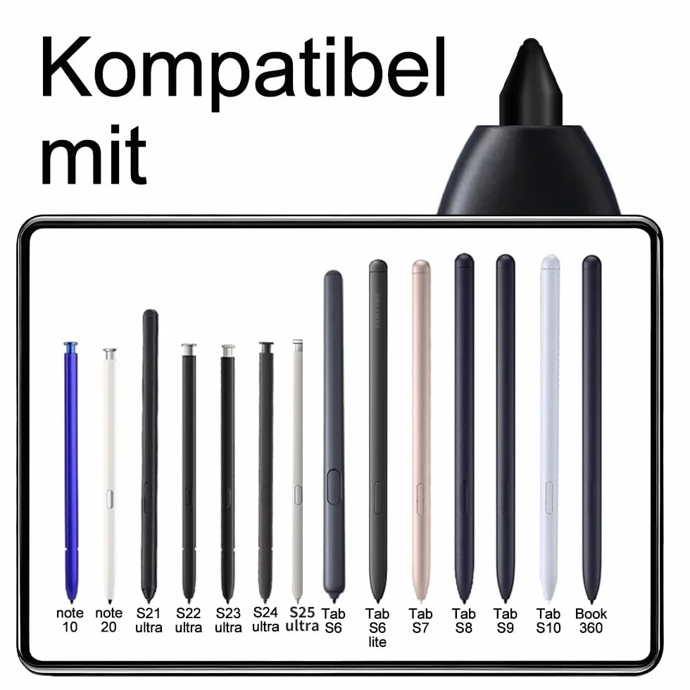 3 szt. wymienne końcówki do Samsung Galaxy Tab S9 / S9 Plus / S9 Ultra S Pen, wymienne końcówki do Samsung S Pen, Tab S9 z narzędziem montażowym/demontażu (3 szt. czarne)