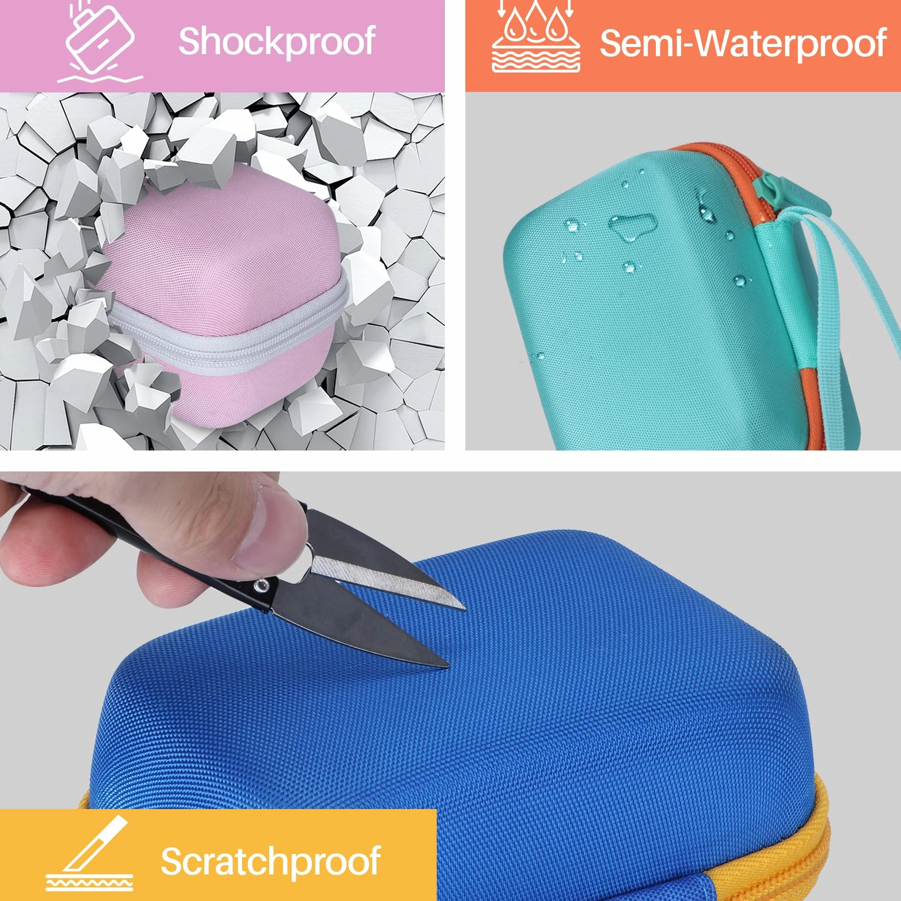 Lebakort Twarda obudowa kompatybilna z Yoto mini Kids Audio Music Player dla dzieci odtwarzacz audiobooków kart radiowych (fioletowy + mentolowo zielona obudowa)