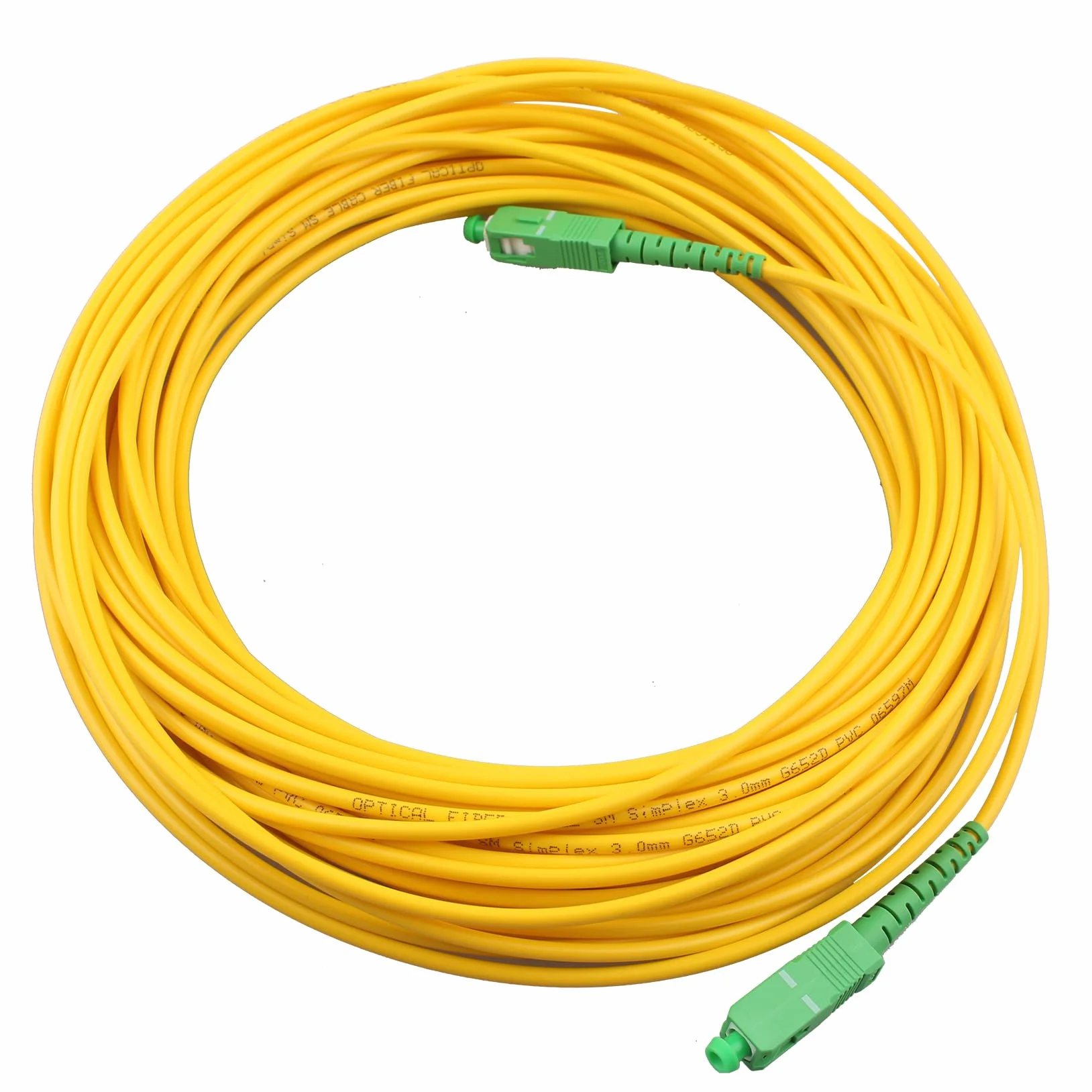 Jopto Kabel światłowodowy SC/APC do SC/APC Simplex Singlemode 9/125um LSZH kompatybilny z światłowodem do domu (FTTH, Fiber to The Home) (15M)