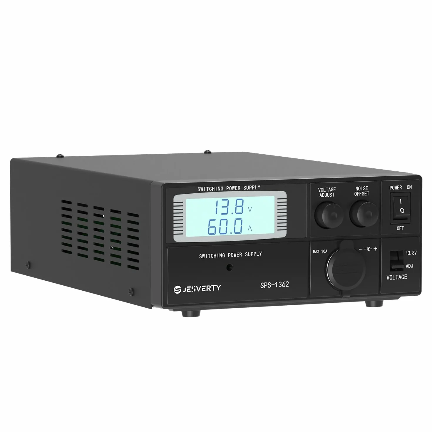 Uniwersalny kompaktowy zasilacz laboratoryjny-Convertidor de CA a CC de 60A, salida ajustable de 9 a 15V (fija conmutable de 13,8V),conectores Anderson,compensación de ruido, USB-C Jesverty SPS-1362