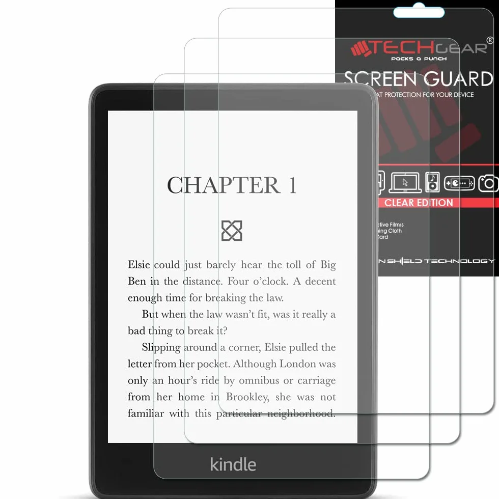 TECHGEAR 3 Pack folia ochronna do Amazon Kindle Paperwhite 5 / Signature / Kids 6,8 cala (2021 / 11 generacji)