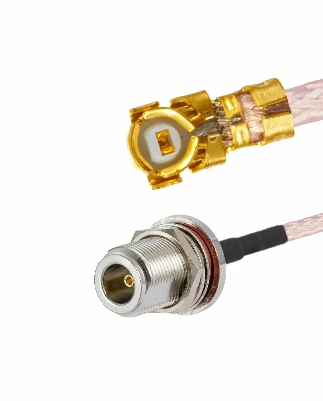 Vecys Kabel Koncentryczny U.F.L.1 do N Typu żeńskiego 10cm RG178 Pigtail do Routerów Bezprzewodowych