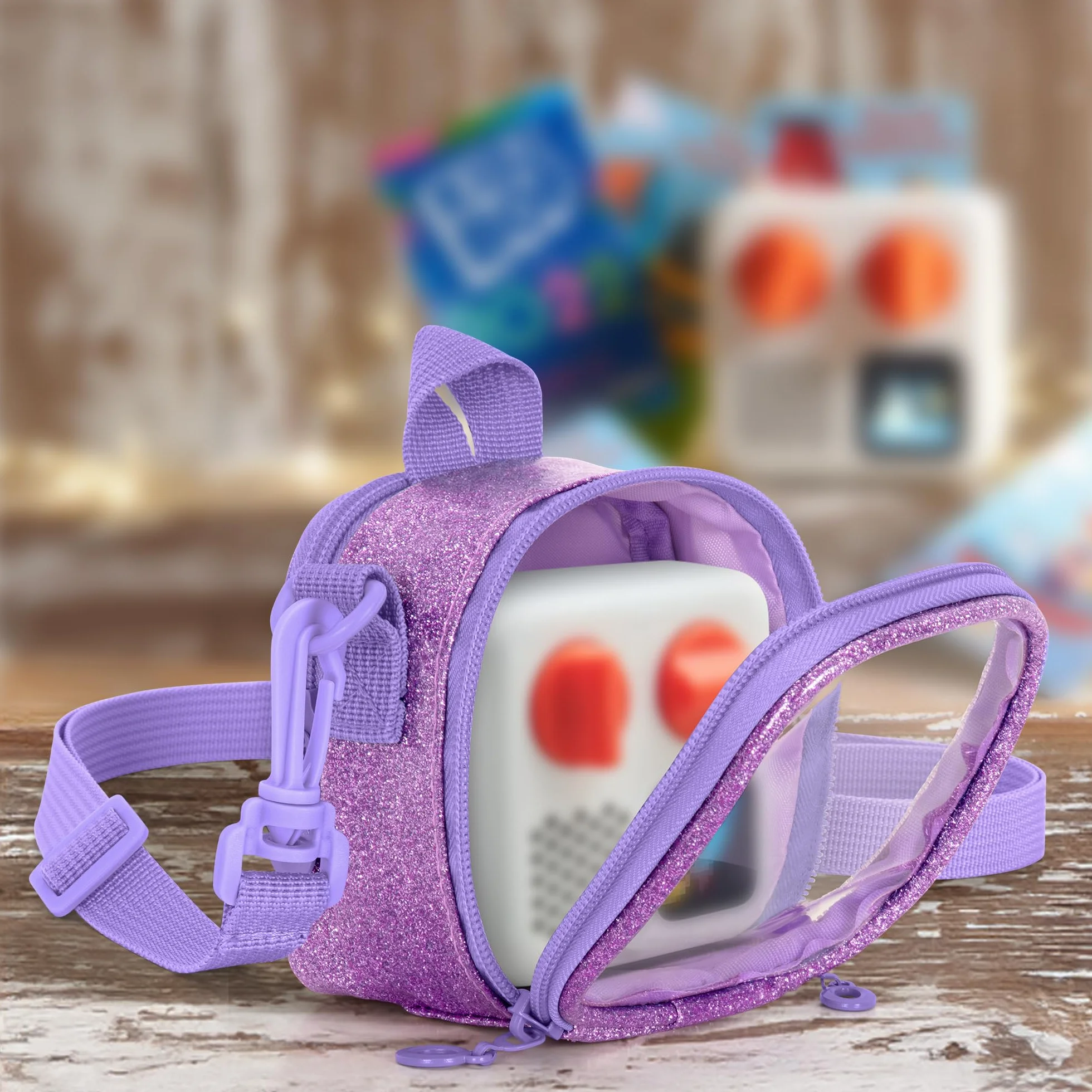 LoDrid Etui podróżne kompatybilne z Yoto Mini (edycja 2024), fioletowy, 3.8" x 2.7"