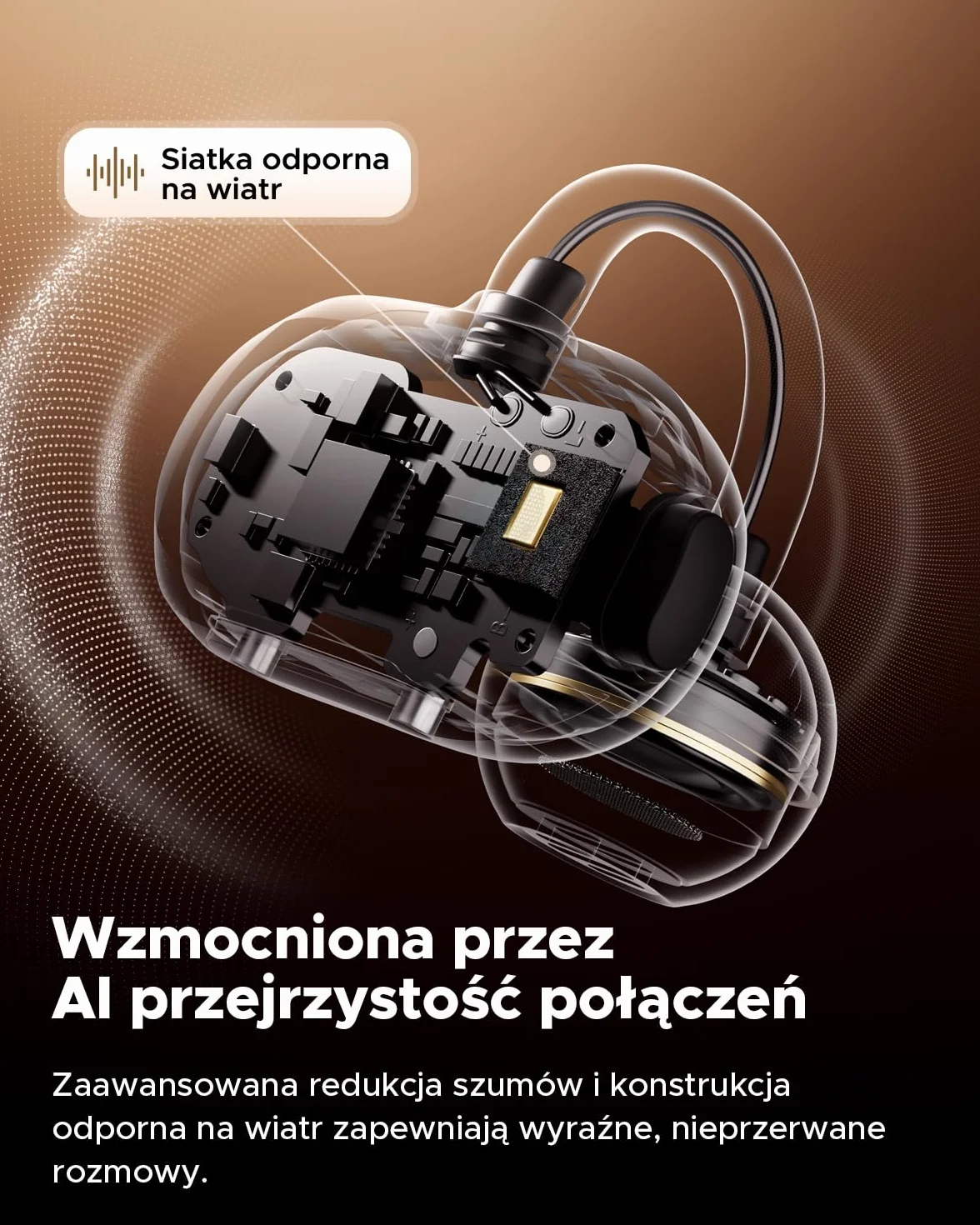 Truefree C10 Bezprzewodowe Słuchawki Douszne z Klipsem, Otwarta Konstrukcja, Bluetooth 5.4, 12mm Przestrzennym Dźwiękiem, 28H Odtwarzania, IPX5, AI-ENC, Podwójne Łączenie, Aplikacja