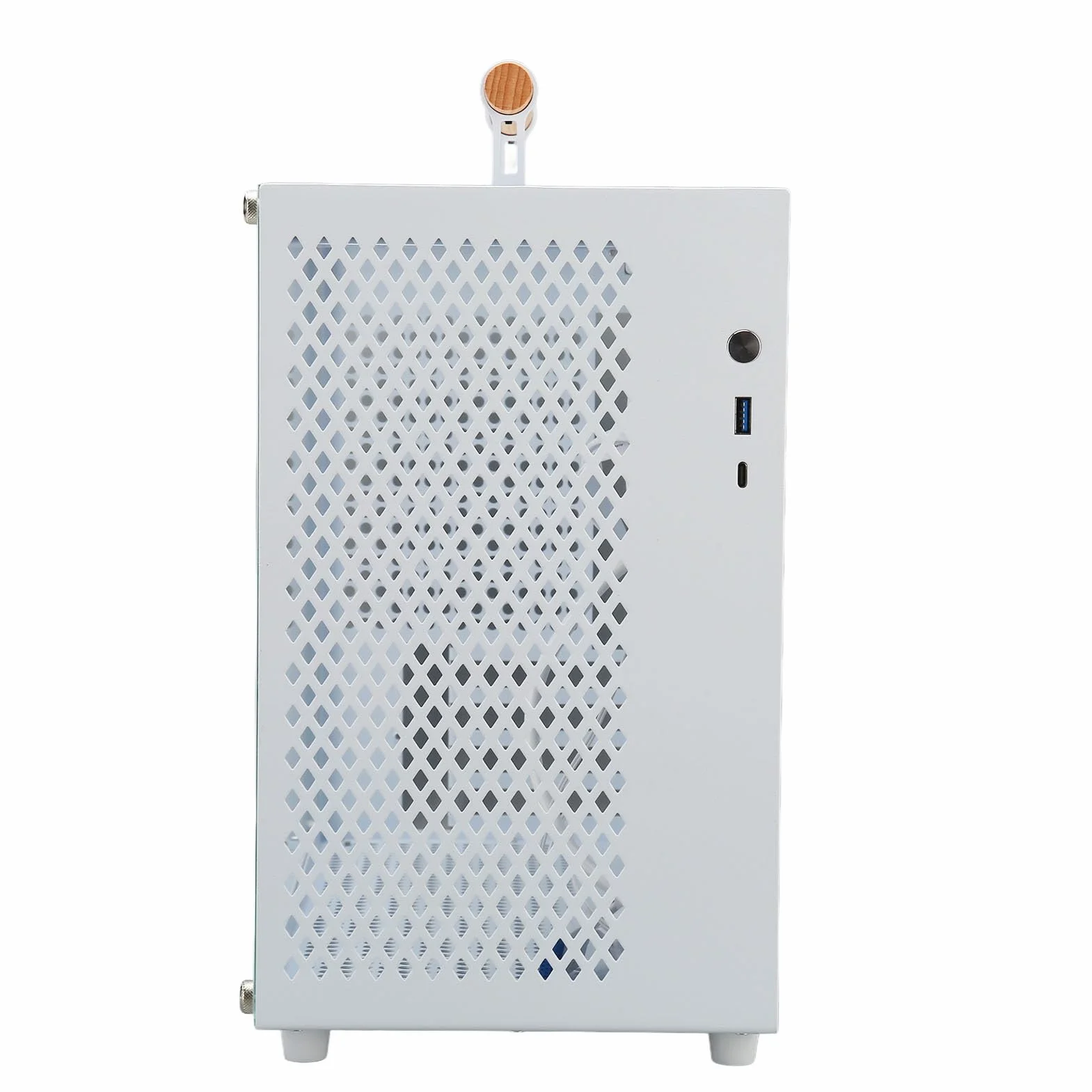 Obudowa Mini ATX Panel Boczny z Hartowanego Szkła Mini Obudowa do Gier Biurowych, Bogaty Interfejs z Typem C i USB 3.0, Prosty Styl do Domowej Rozrywki, do Pracy Biurowej i Gier, „stal, 20,6