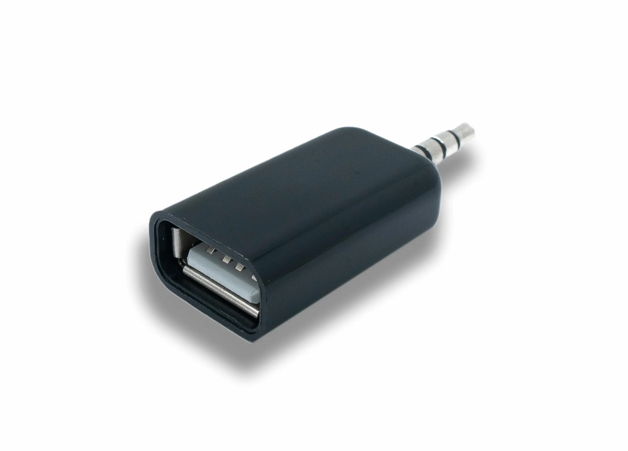 SYSTEM-S Adapter audio USB 3,5 mm wtyczka jack do gniazda 2.0 typ A kabel AUX w kolorze czarnym