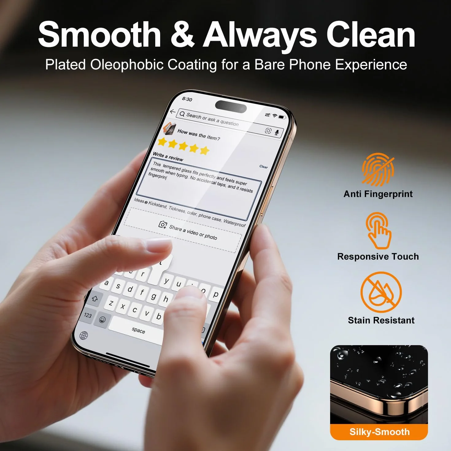 BossKiss Ochraniacz ekranu do iPhone'a 17 Pro 2-pak | 9H + szkło hartowane | 30 cm klasy wojskowej nietłukące się | pełne pokrycie | bez pęcherzyków powietrza | odporne na zarysowania | automatyczna
