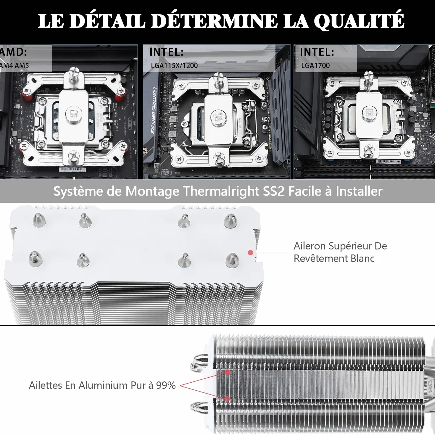 Thermalright Assassin X 120 SE biały wentylator chłodzący CPU, 4 rury grzewcze, TL-C12CW PWM, łożysko S-FDB, AMD AM4 AM5/Intel LGA1700/1150/1151/1155/1156/1200