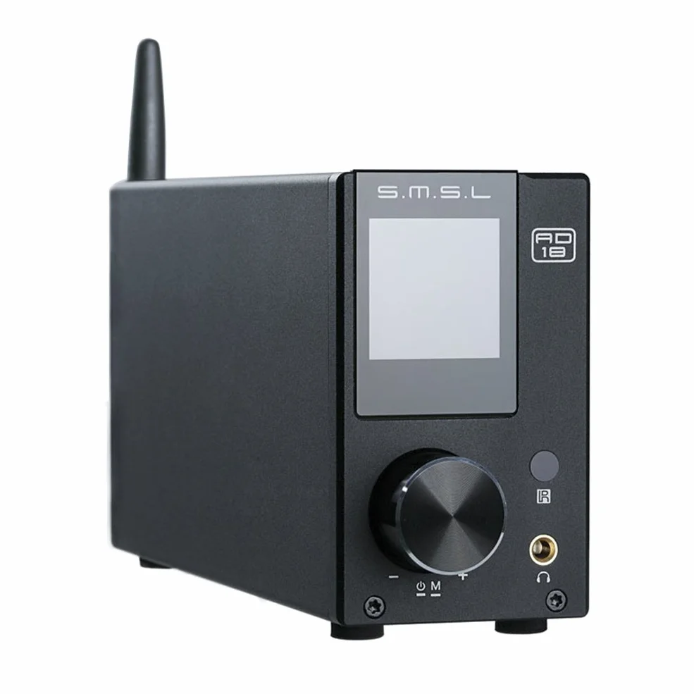 SMSL AD18 HiFI 80W x2 wzmacniacz audio stereo 2.1Digital Class D wzmacniacz | Bluetooth 4.2, obsługuje Apt-X, USB DSP, 2.1 subwooferowym, do głośników PC, 80 W x 2, Układy scalone TAS5508C i TAS5342