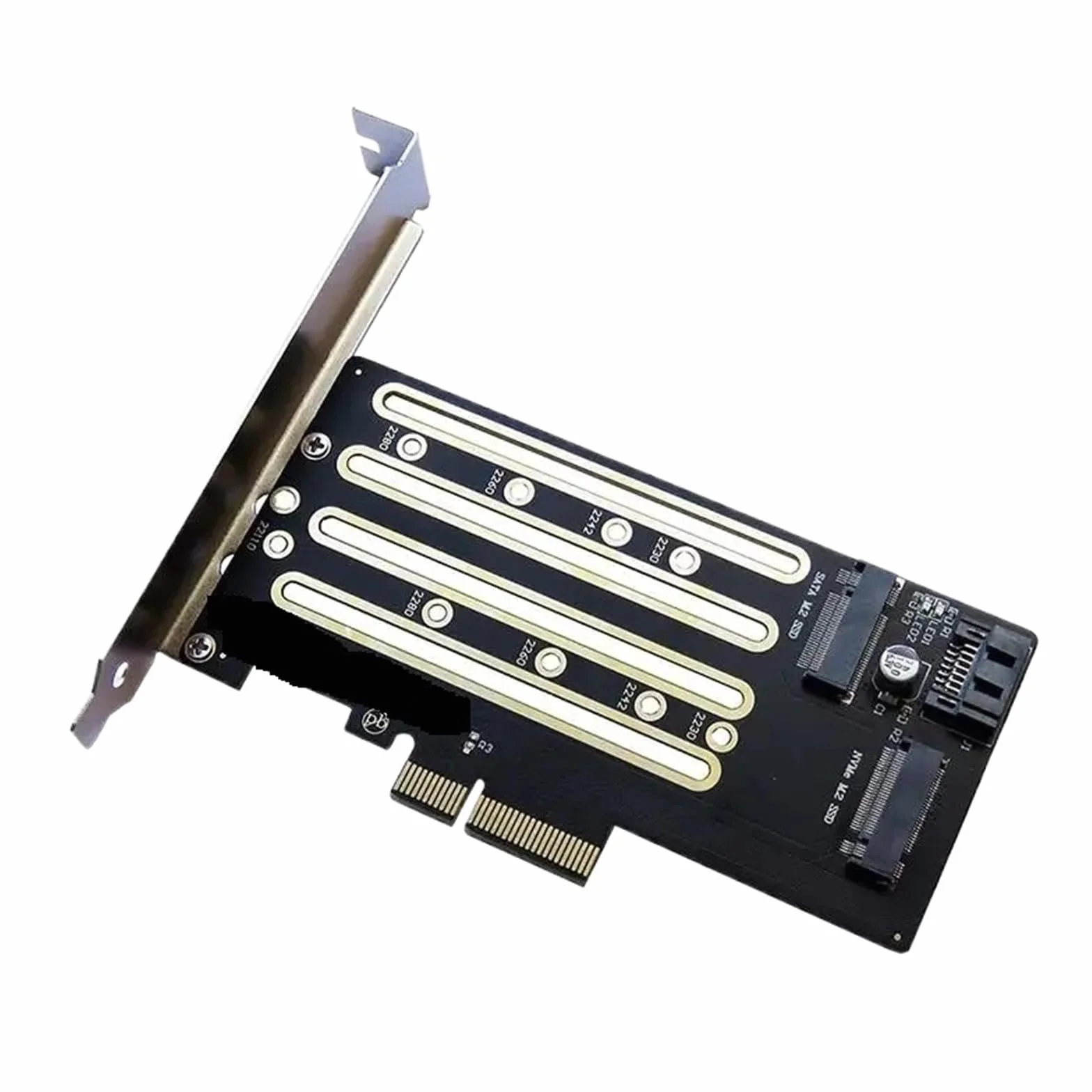 1 sztuka NVMe M.2 SSD na PCIe 3.0 4.0 x4, M.2 SSD na podwójny adapter z uchwytem