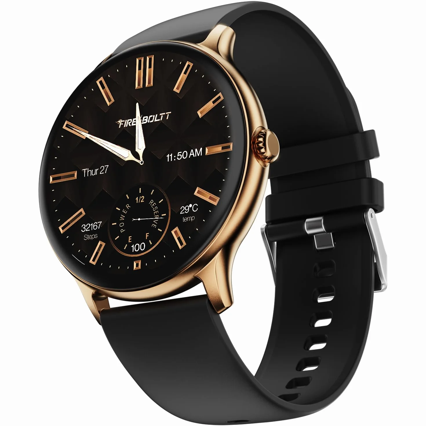 Fire-Boltt Phoenix Pro Smart Watch 3.5 cm wyświetlacz HD, połączenia Bluetooth, asystent głosowy AI, 120 trybów sportowych, wodoodporność IP67, monitor SpO2, inteligentny zegarek dla mężczyzn i kobiet