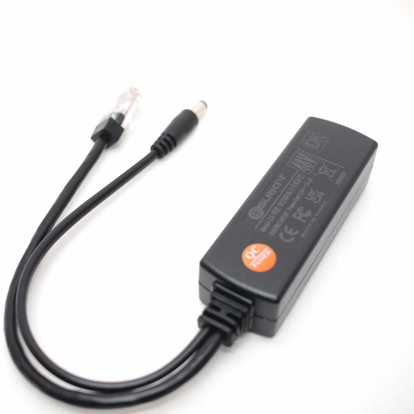 Gigabit Active PoE Splitter Power Over Ethernet 48 V do 12 V 1000 Mb/s