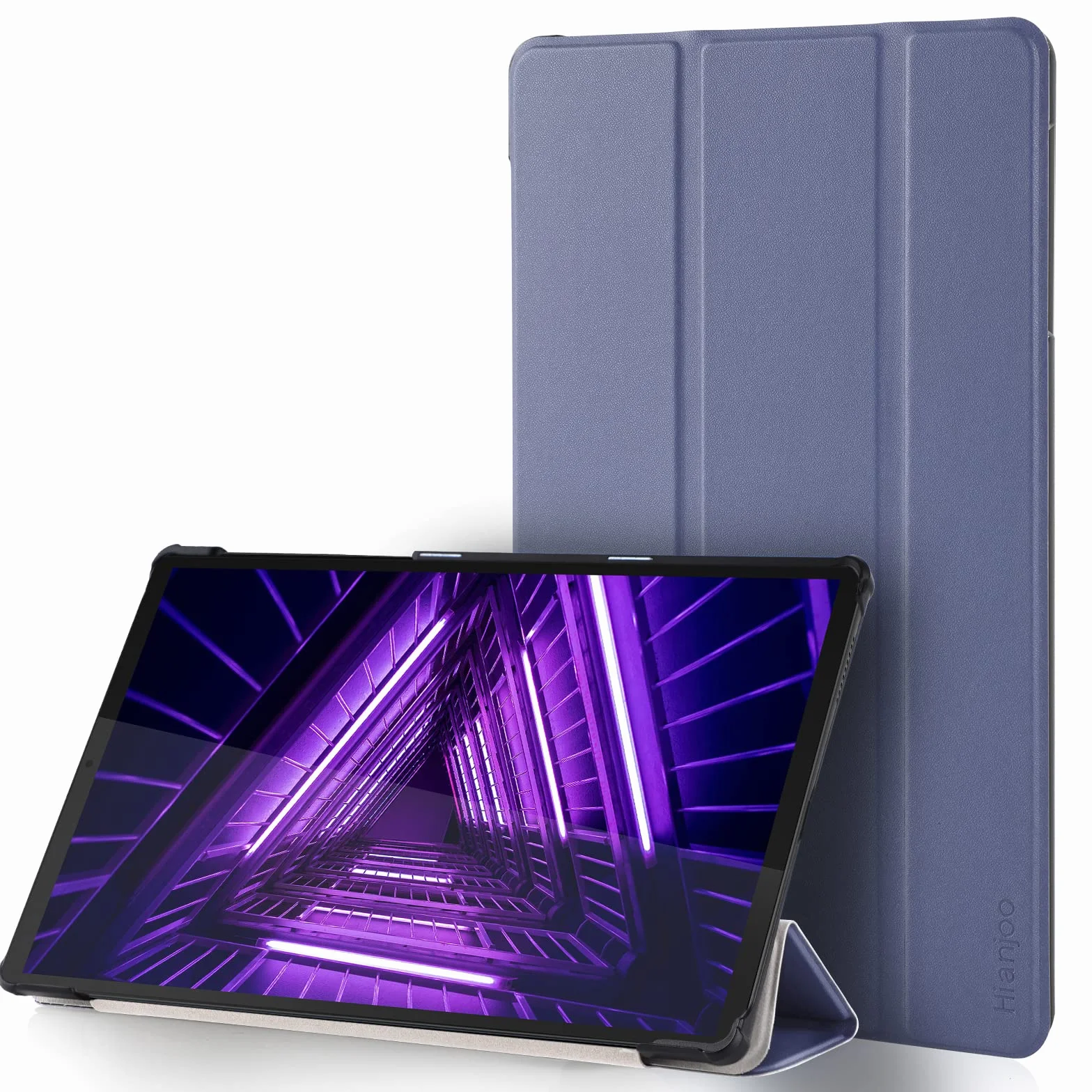 Hianjoo Etui kompatybilne z Lenovo Tab M10 FHD Plus 10.3, ultra cienkie, skórzane etui ochronne z funkcją stojaka, kompatybilne z Lenovo Tab M10 FHD Plus (2nd Gen) 10.3 TB-X606F, fioletowo-szare
