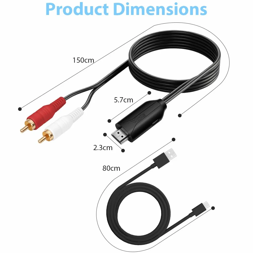 Ekstraktor audio HDMI ARC, 192 kHz HDMI adapter optyczny na 3,5 mm konwerter rozdzielacz ARC, RCA L/R 3,5 mm AUX Stereo do HDTV na soundbar