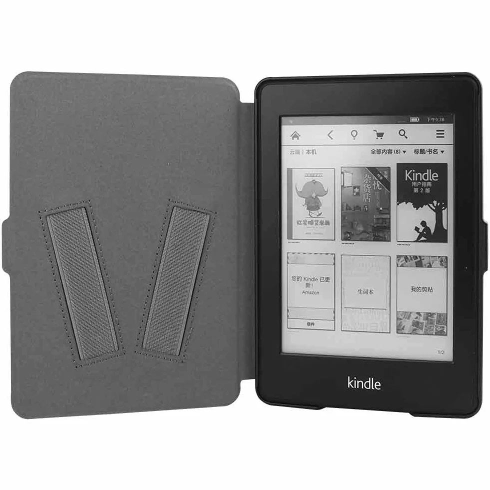 Youngme martshell etui do Kindle Paperwhite z 2 szt. paskami na rękę, odpowiednie dla małych osób ręka/budzenie do Kindle (Crame, DP75SDI / EY21)