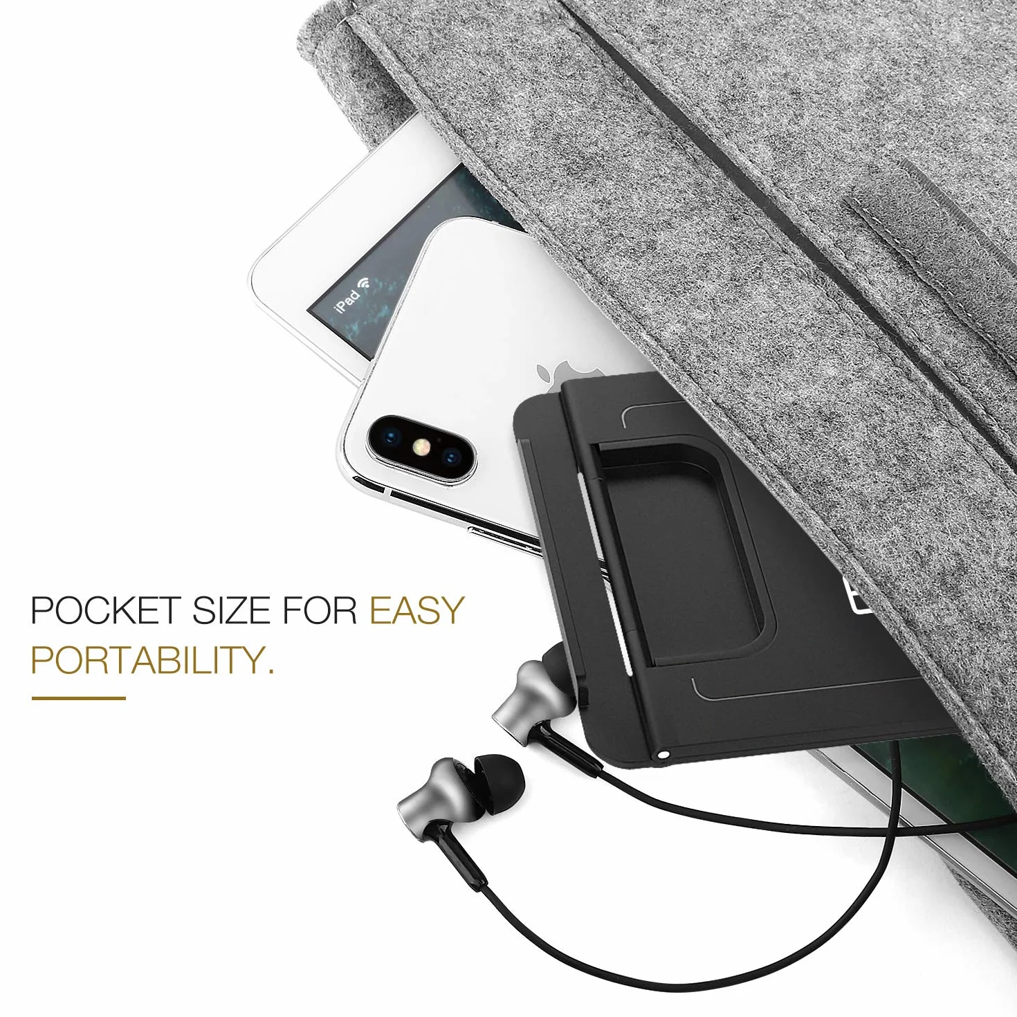 MoKo 6-12.9 Inch Tablet/Phone Holder, Universal Adjustable Stand for iPad 10.2 10th/2022, iPad Pro 11/12.9 2022, iPhone 14/14 Pro/14 Pro Max/13/12/11, iPhone SE, iPad Mini 6/5, Air 5/4/3