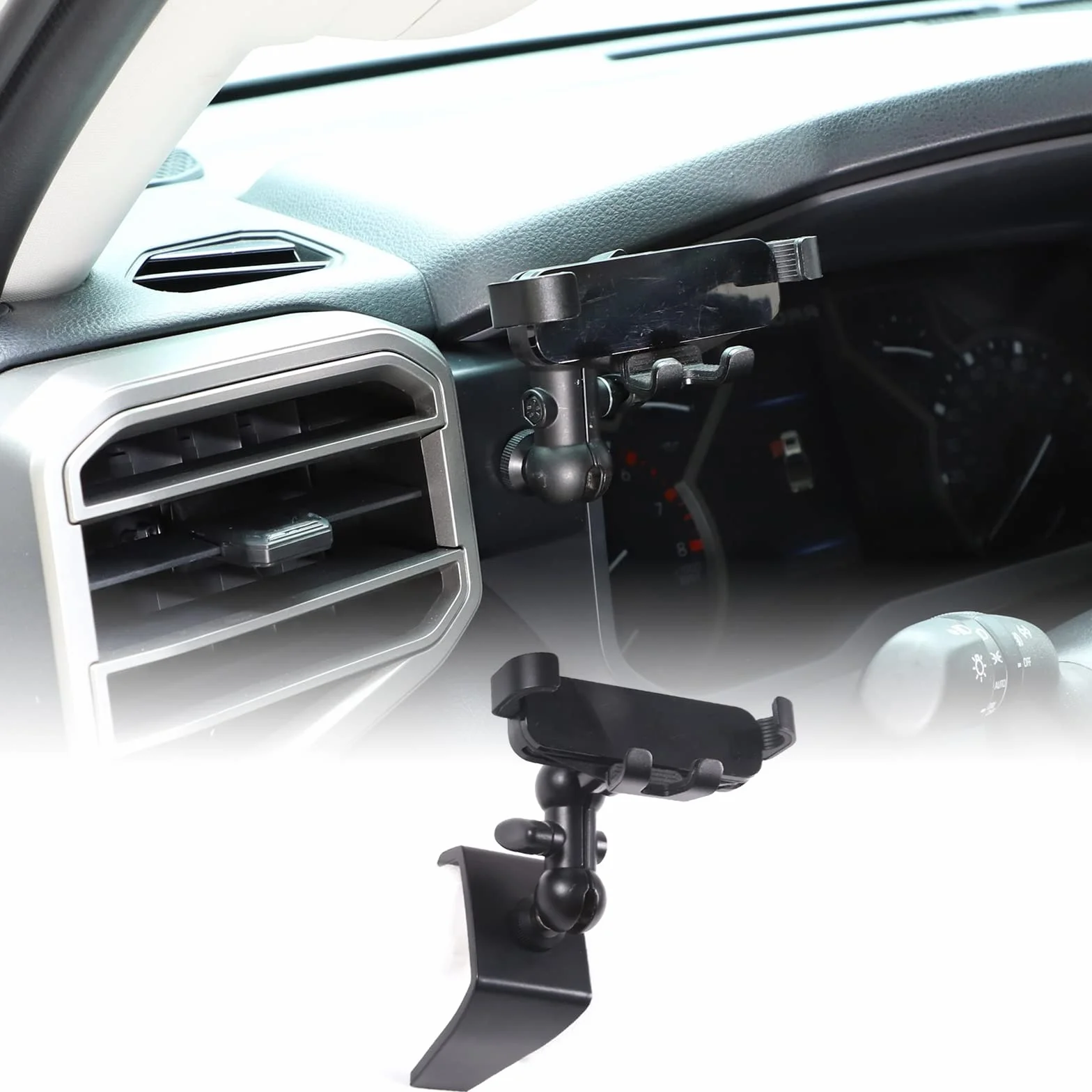 CHEAYAR Samochodowy uchwyt na telefon kompatybilny z Toyota Tundra/Sequoia 2022-2023, uchwyt samochodowy na telefon, uchwyt na deskę rozdzielczą, panel rozdzielczy, akcesoria do uchwytu na telefon