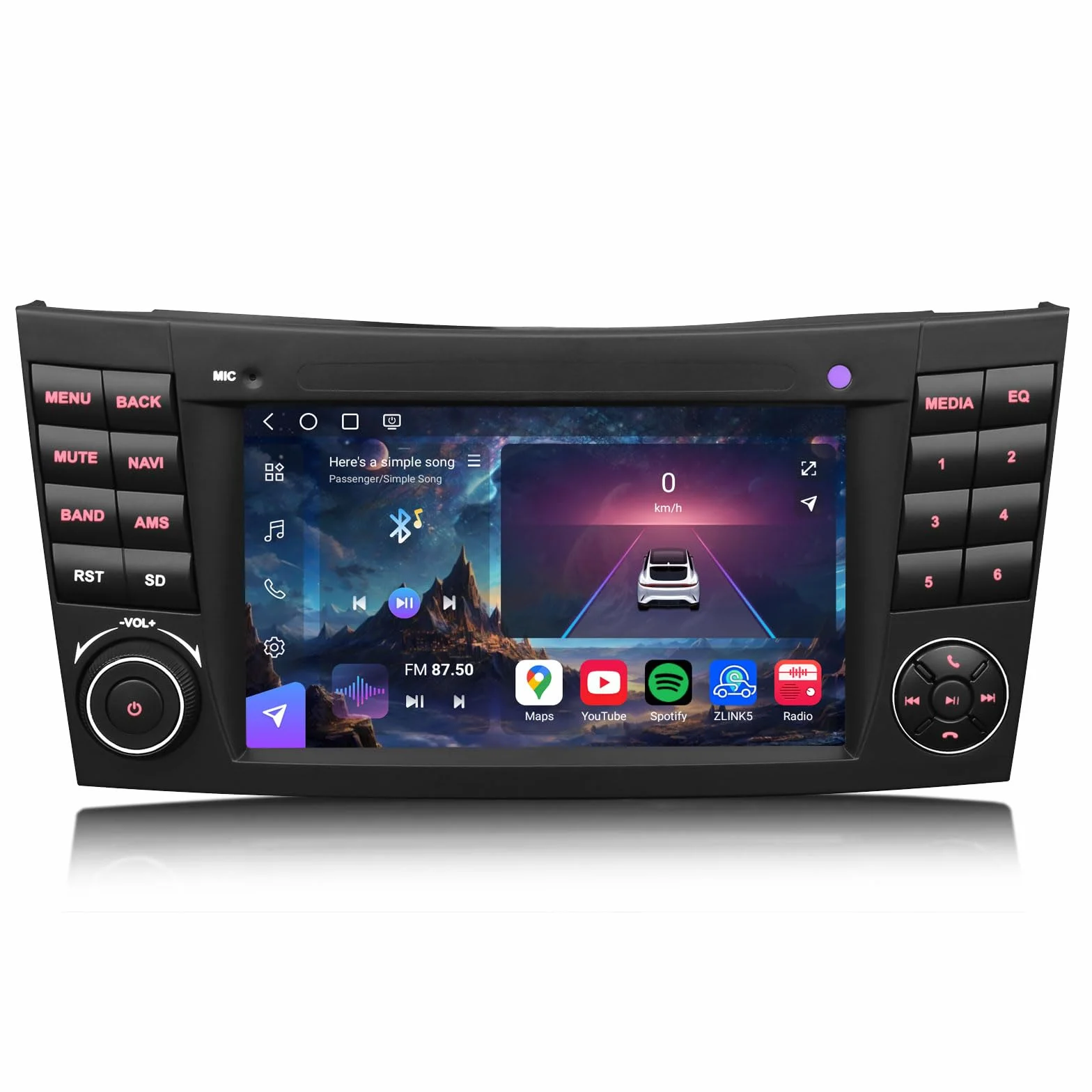 Erisin Qualcomm 8 GB + 128 GB 8-rdzeniowy Android 14 radio samochodowe Bluetooth do Mercedes Benz klasy E W211 CLS klasa W219 7 cali IPS ekran dotykowy 2Din Radio CarPlay Android Auto DAB+ WiFi 4G DSP