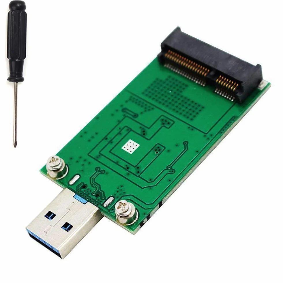 LEAGY mSATA SSD adapter do USB 3.0, Mini SATA można używać jako przenośny dysk flash / zewnętrzny dysk twardy, 50 mm Mini PCIe Solid State Drive Reader Converter