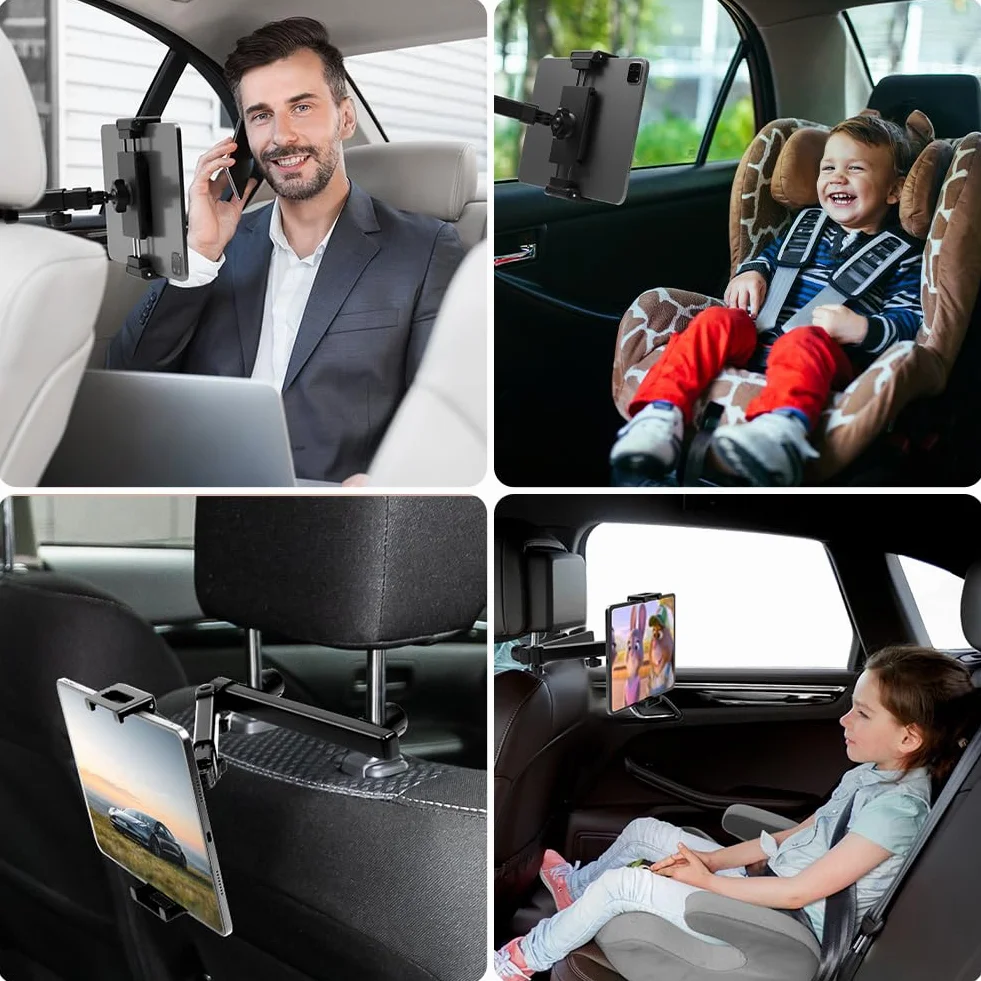 AXFEE Uchwyt na tablet samochodowy do zagłówka uniwersalny iPad iPhone Switch
