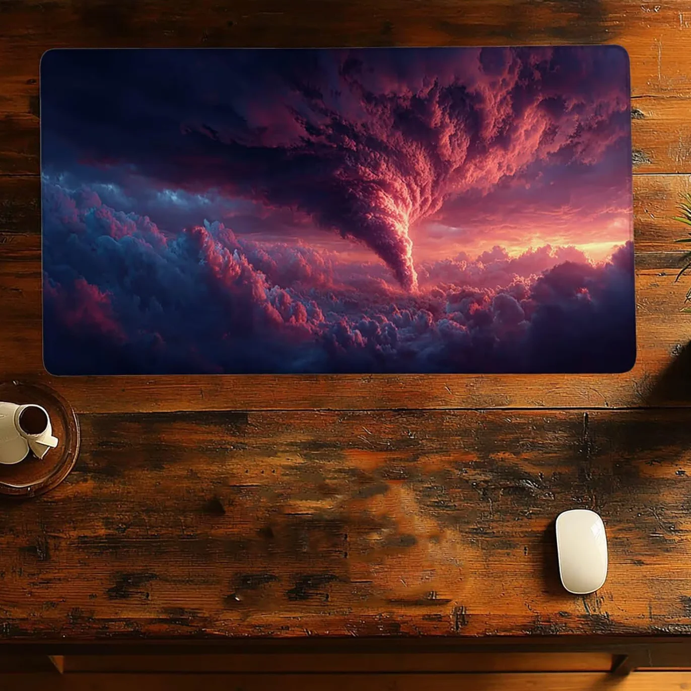 Podkładka pod mysz, chmura, duża podkładka pod mysz do gier, 140 x 60 x 0,30 cm, podkładka na biurko duża jako podkładka pod mysz do laptopa, komputera, klawiatura do gier, poprawia dokładność i